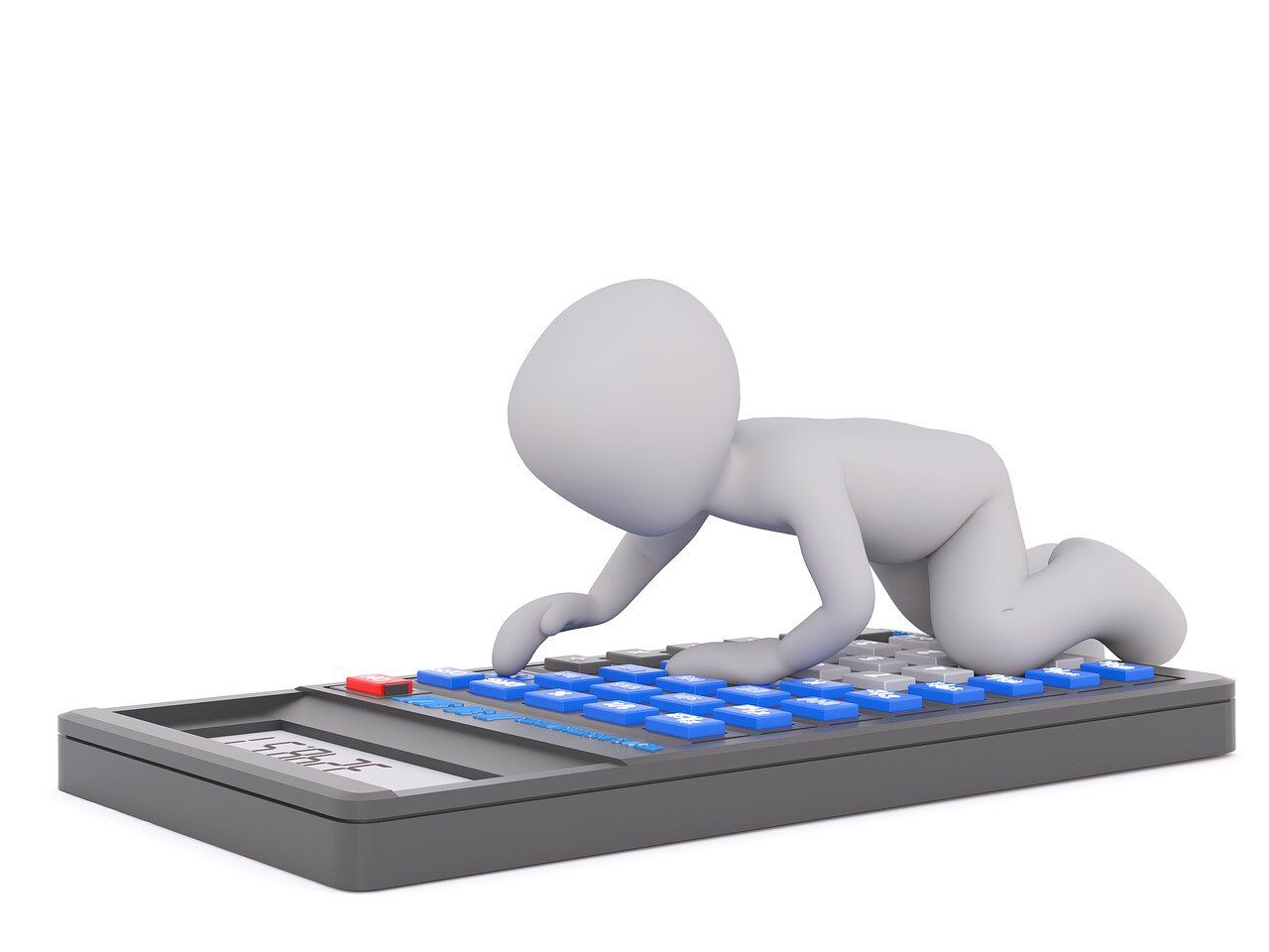 Person using calculator